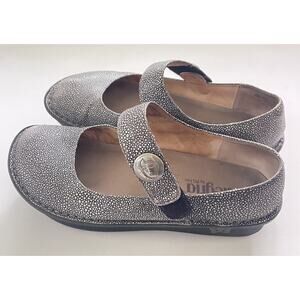 Alegria Women's Work Casual Shoes Mary Jane B&W Dots PAL-240 Size 40 (9.5/10)